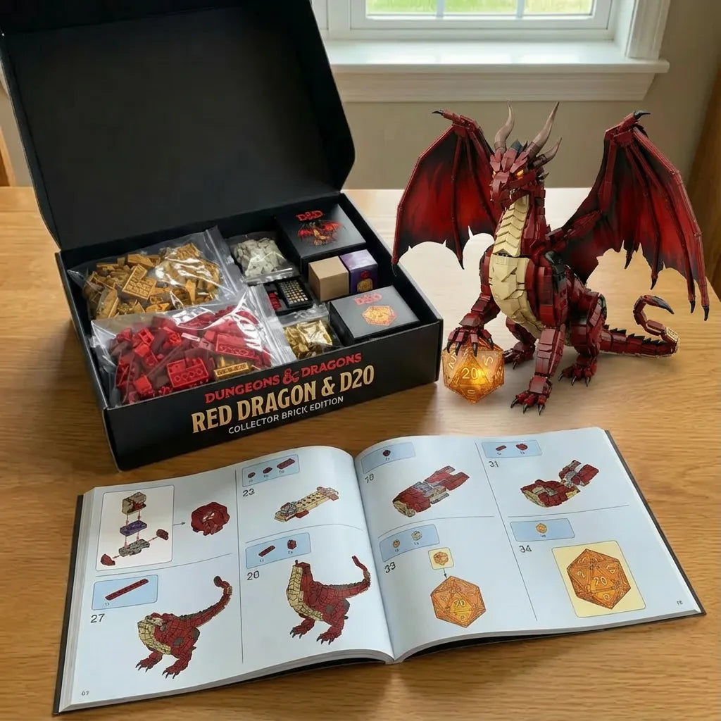 Red Dragon & D20 – Dungeons & Dragons Collector Brick Edition🔥