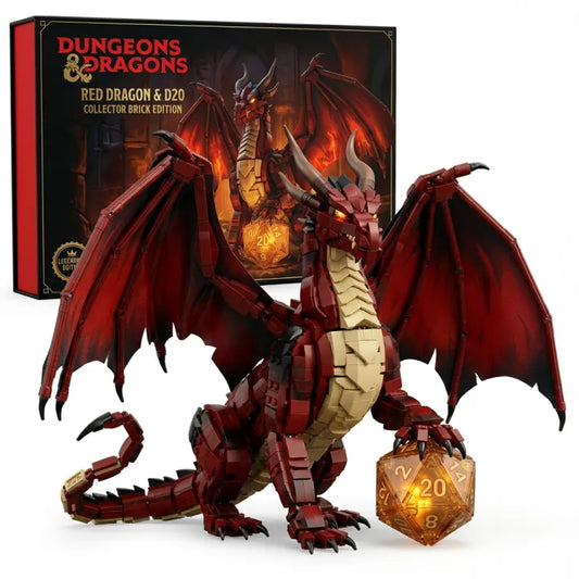 Red Dragon & D20 – Dungeons & Dragons Collector Brick Edition🔥