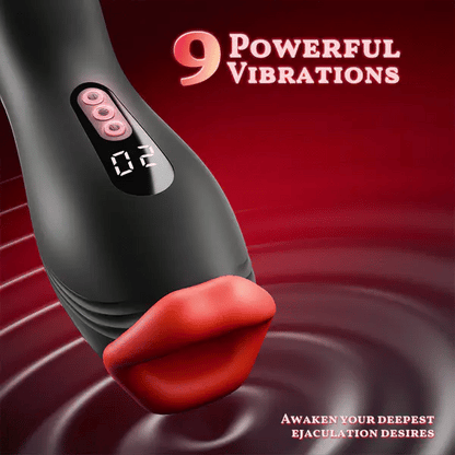 Superjoyg™9 Vibrations 4 Suctions Clamping Suction Oral Simulation Male Masturbator