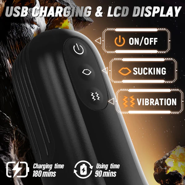 Superjoyg™The Captain - 10 Vibrating Sucking Deep Throat Male Stroker