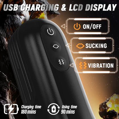 Superjoyg™The Captain - 10 Vibrating Sucking Deep Throat Male Stroker