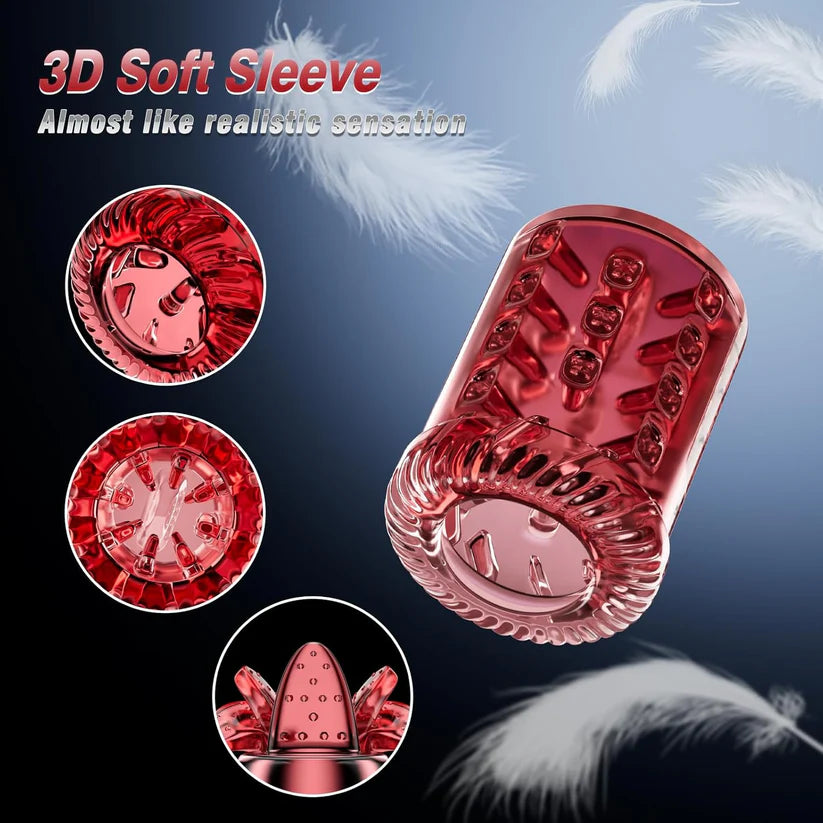 Superjoyg™Male Masturbator Penis Pump – 12-Level Vacuum, 7-Mode Thrusting, Rotating, Vibrating & Sucking with LCD Display