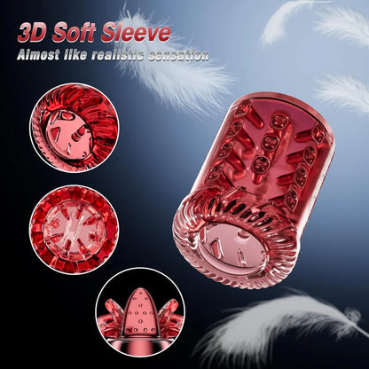 Superjoyg™Male Masturbator Penis Pump – 12-Level Vacuum, 7-Mode Thrusting, Rotating, Vibrating & Sucking with LCD Display